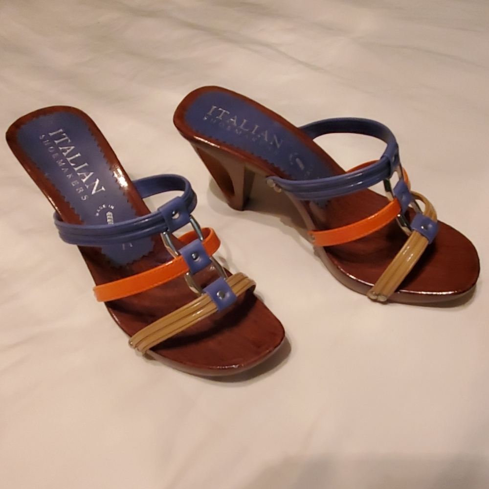 New Italian Wood Heel Sandle